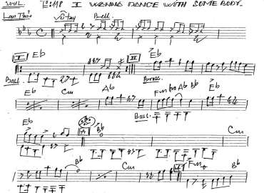 I Wanna Dance With Some Body sheet