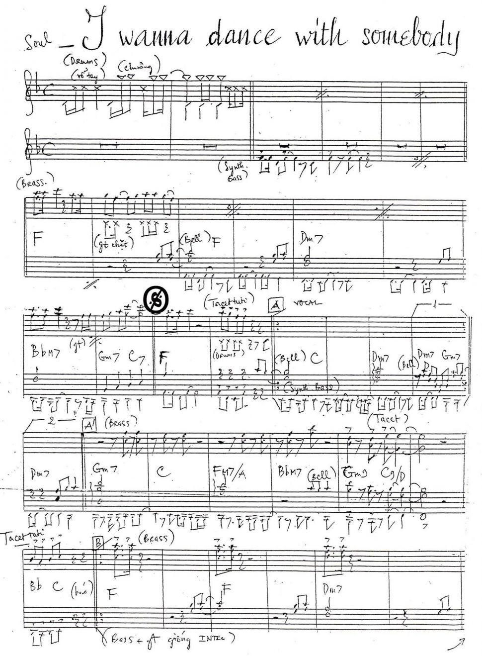 I Wanna Dance With Somebody sheet