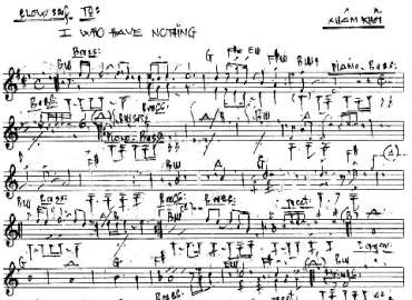 I Who Have Nothing sheet