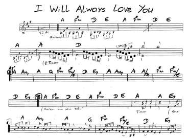 I Will Always Love You sheet