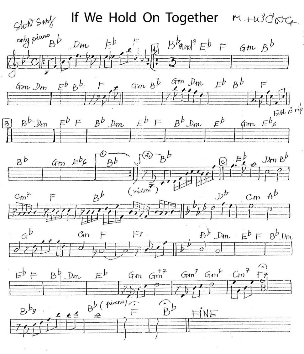 If We Hold On Together sheet