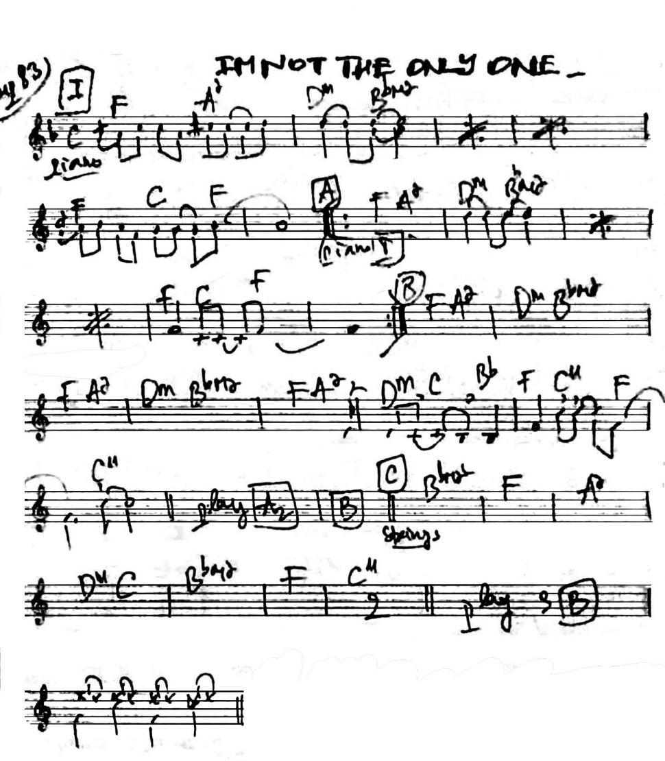 Im Not The Only One sheet