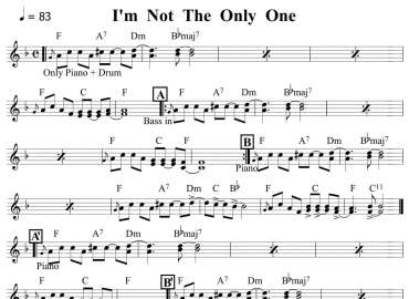 I'm Not The Only One sheet