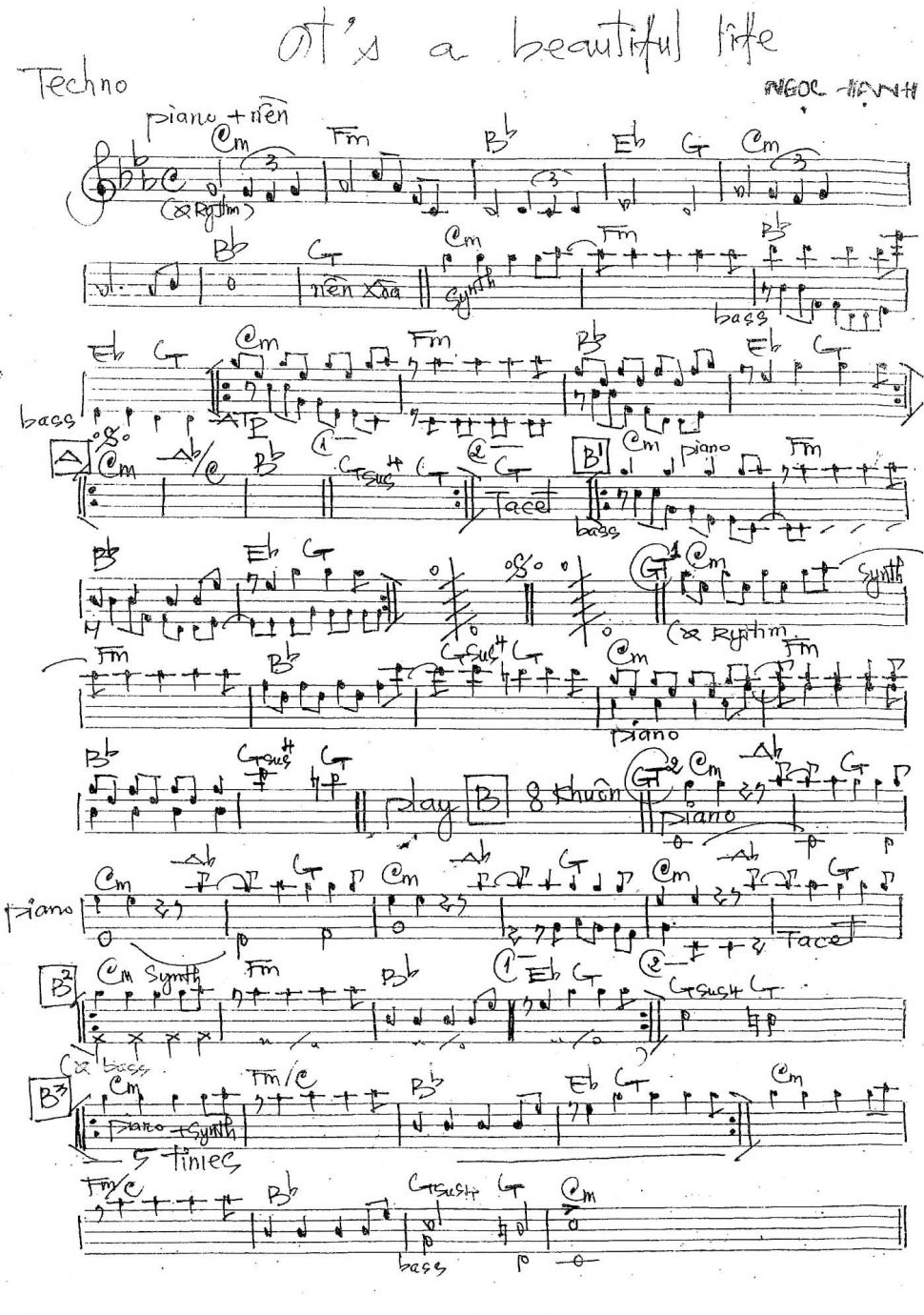 It's A Beautiful Life sheet