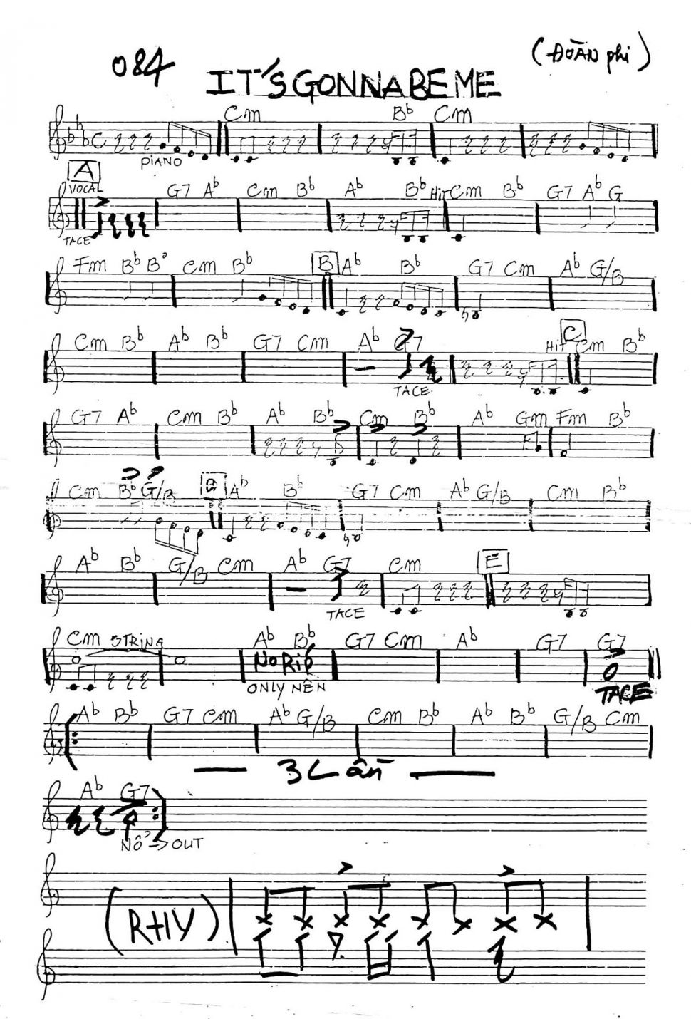 It's Gonna Be Me sheet