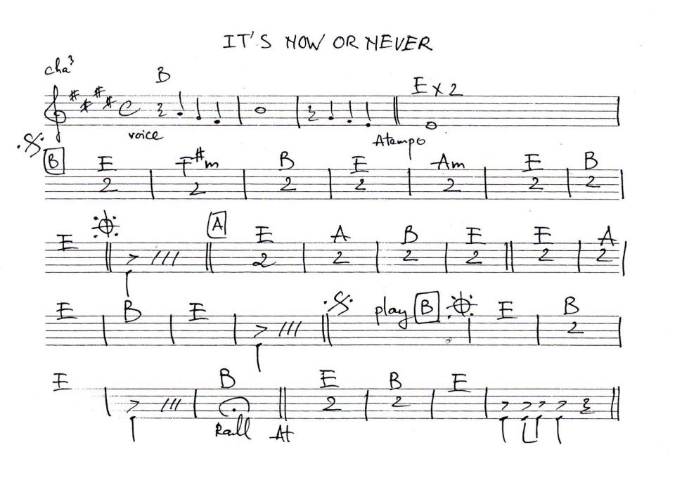 It's Now Or Never sheet