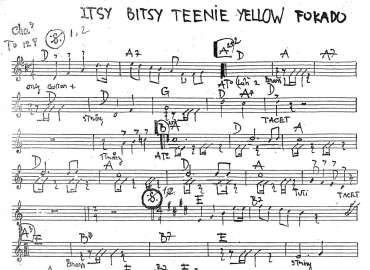 Itsy Bitsy Teenie Yellow Fokado sheet
