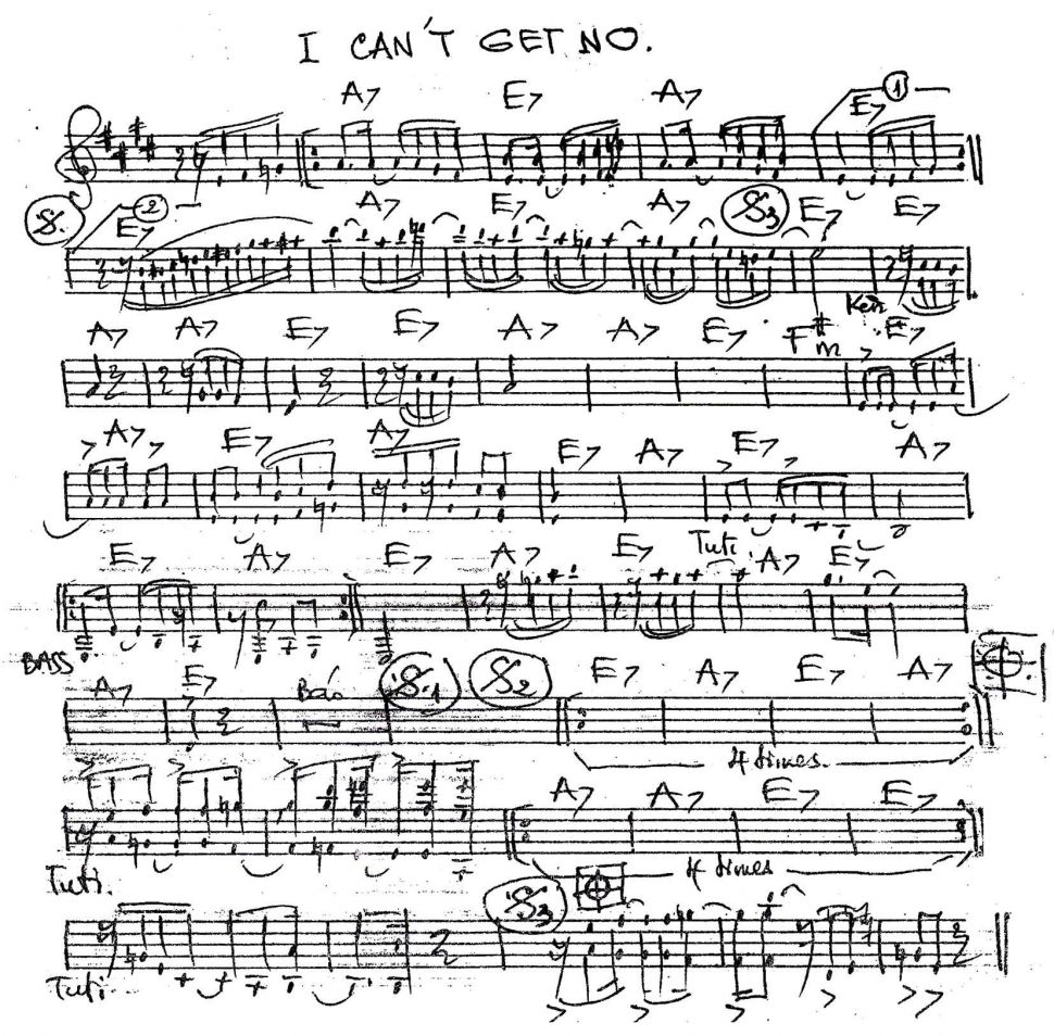 I Can't Get No sheet