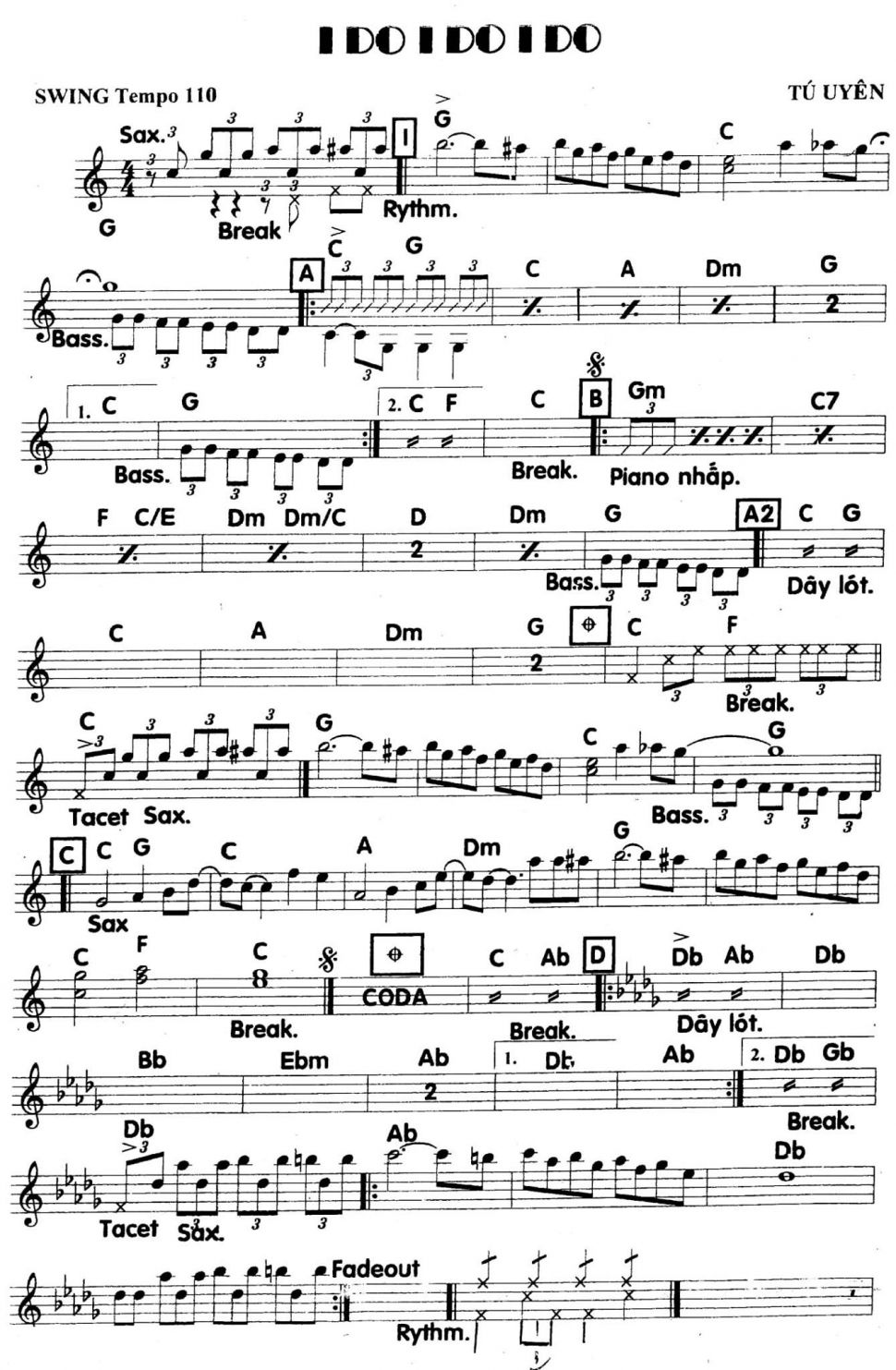 I Do I Do I Do sheet