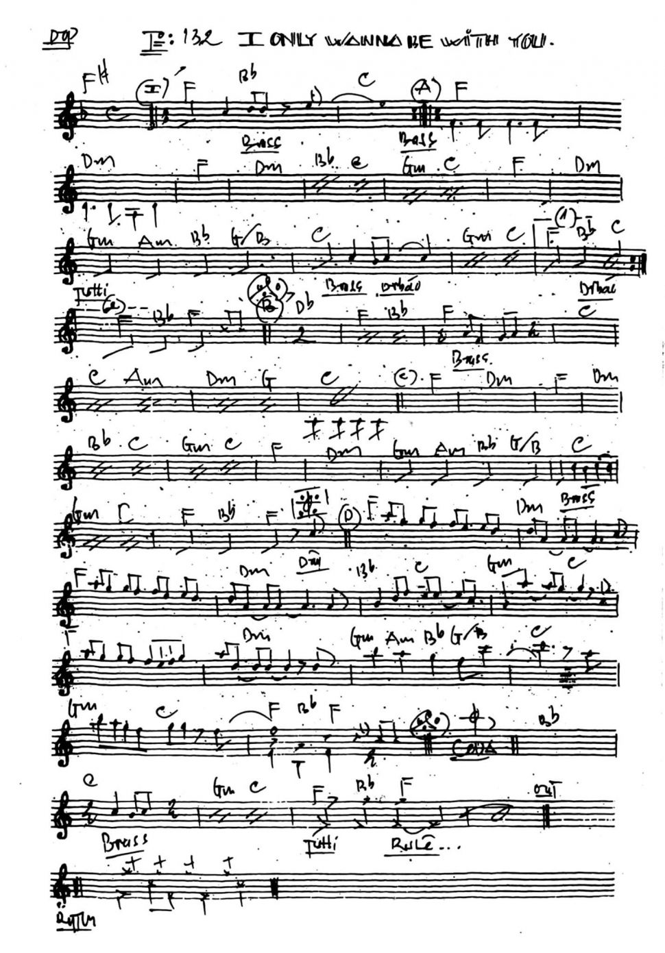 I Only Wanna Be With You sheet