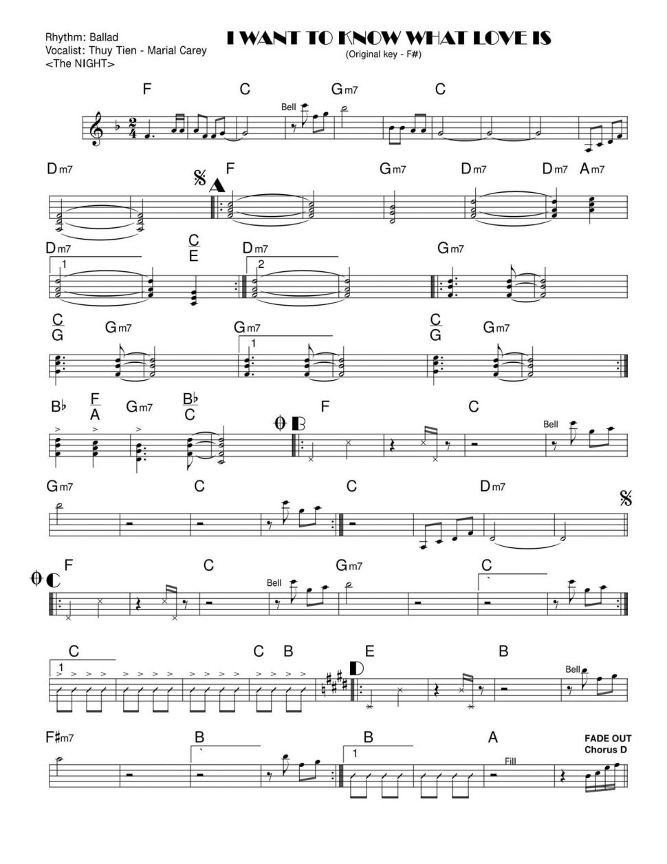 I Want To Know What Love Is sheet