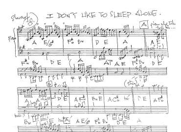 I Don't Like To Sleep Alone sheet