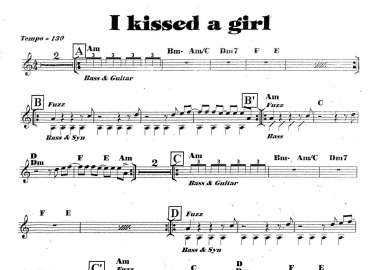 I Kissed A Girl sheet