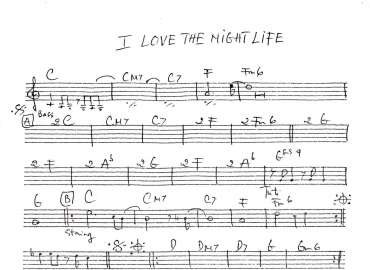 I Love The Night Life sheet