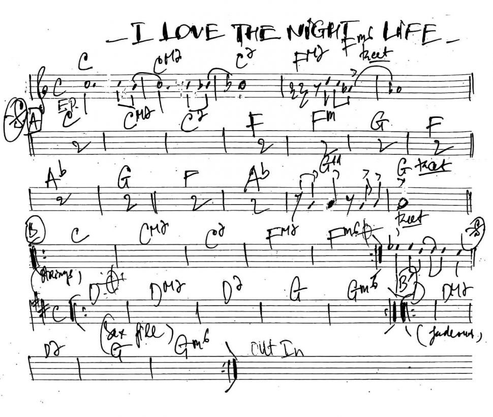 I Love The Night Life sheet