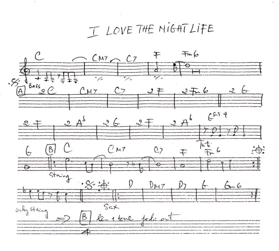 I Love The Night Life sheet