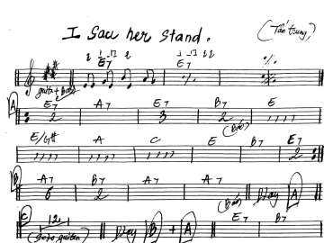 I Saw Her Stand sheet
