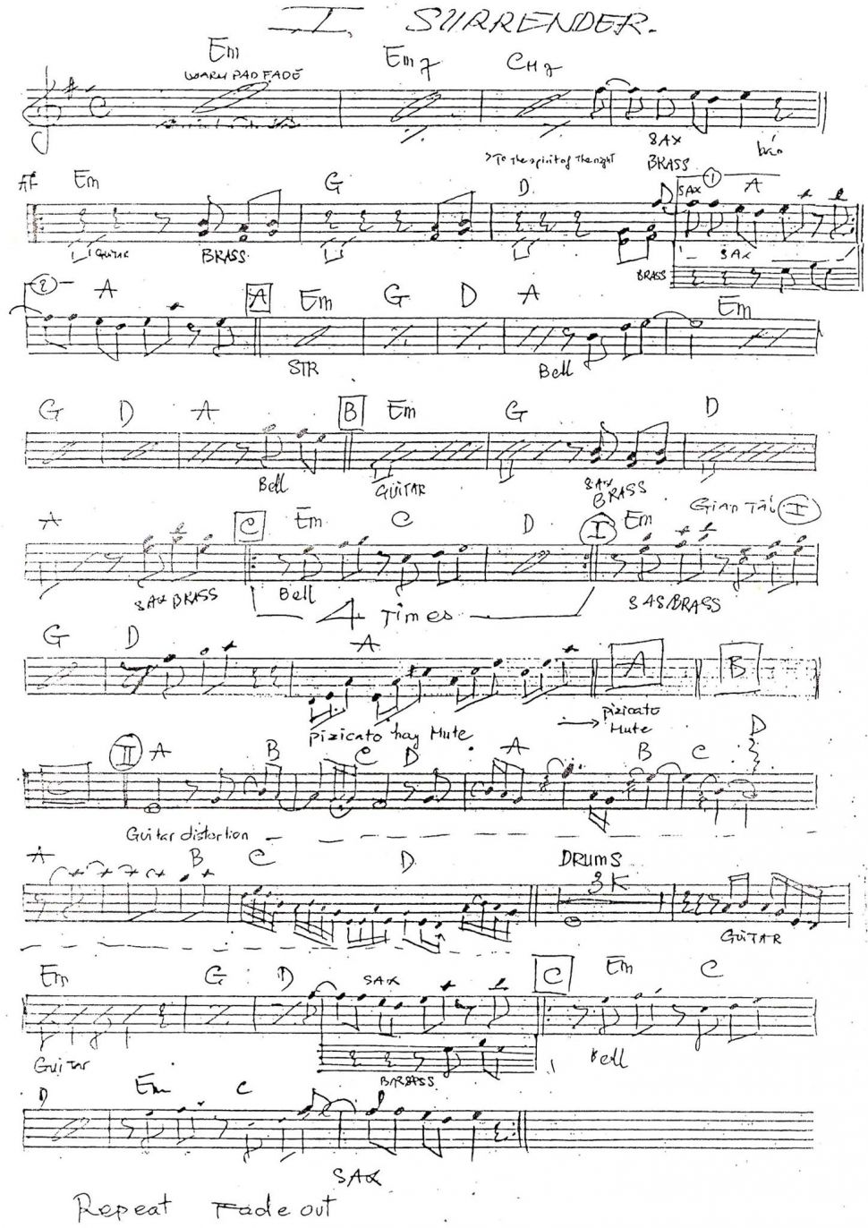 I Surrender sheet