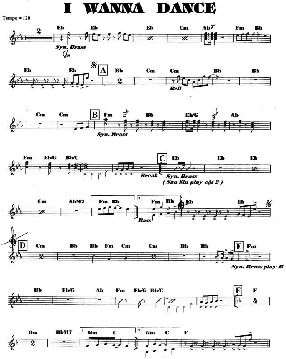 I Wanna Dance sheet