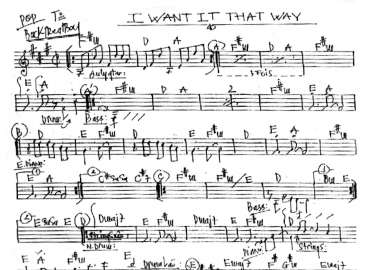 I Want It That Way sheet