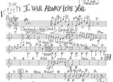 I Will Alway Love You sheet