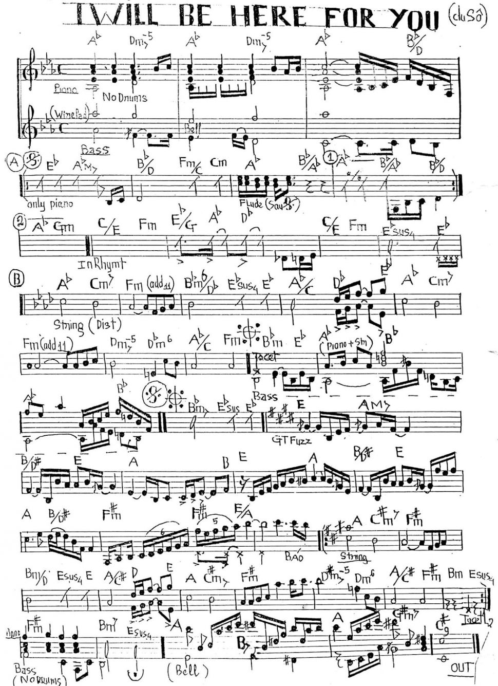 I Will Be Here For You sheet