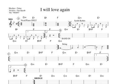 I Will Love Again sheet