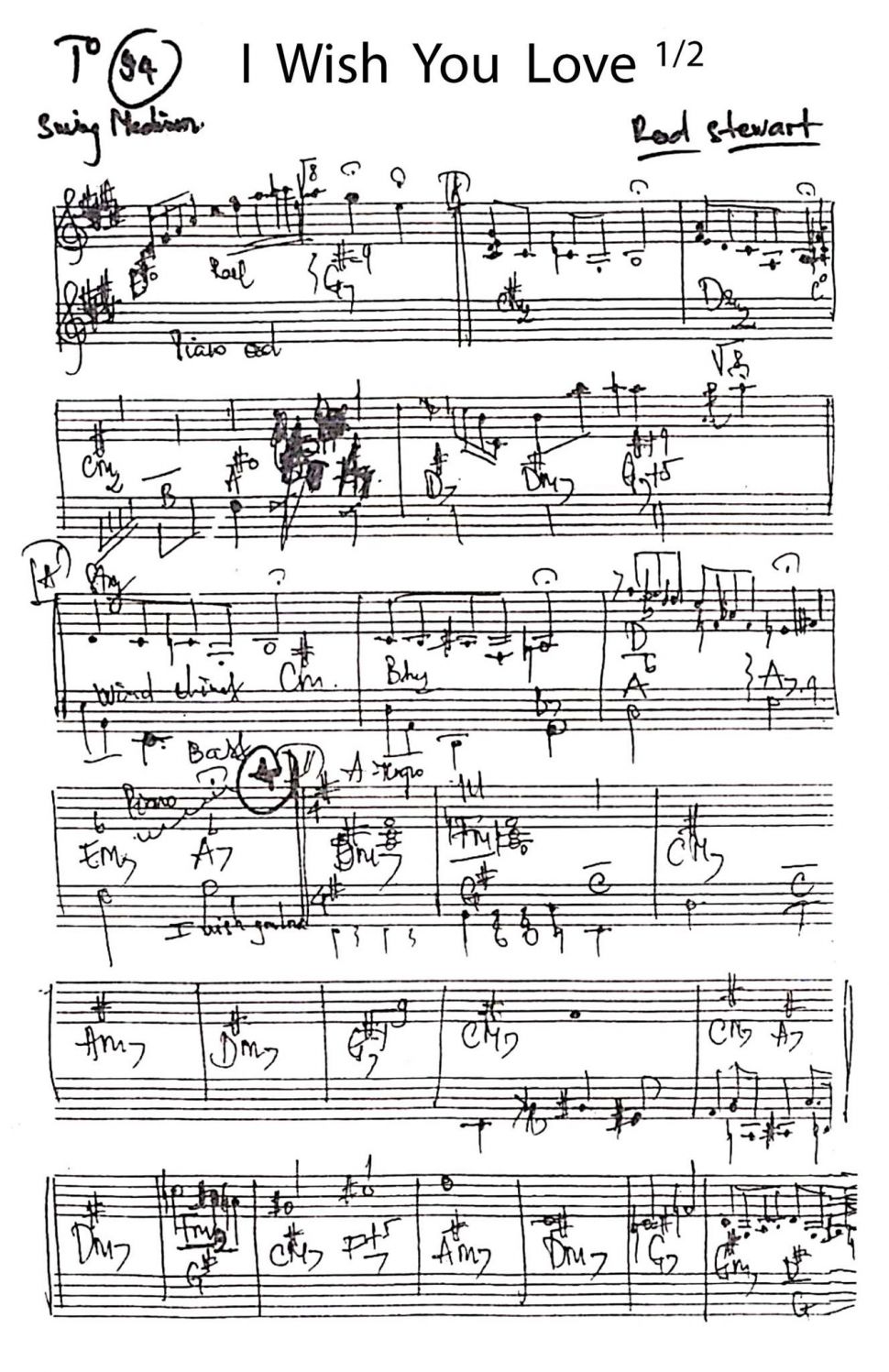 I Wish You Love sheet