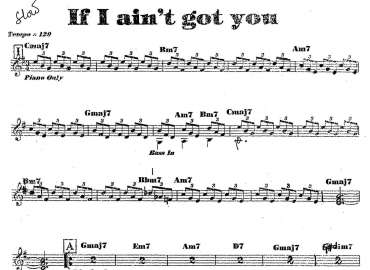 If I Ain't Got You sheet