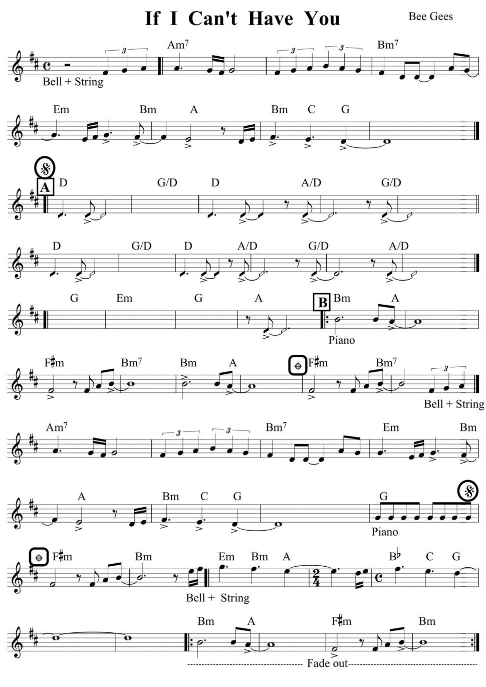 If I Can't Have You sheet