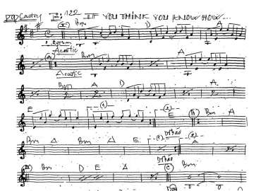 If You Think You Know How sheet