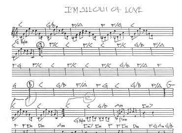 I'm All Out Of Love sheet