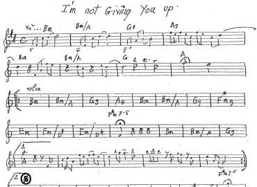 I'm Not Giving You Up sheet