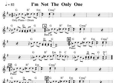 I'm Not The Only One sheet