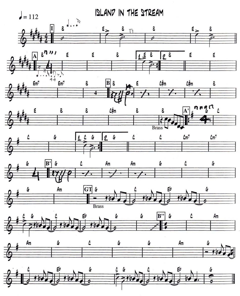 Island In The Stream sheet