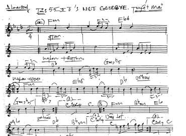 It;s Not Goodbye sheet