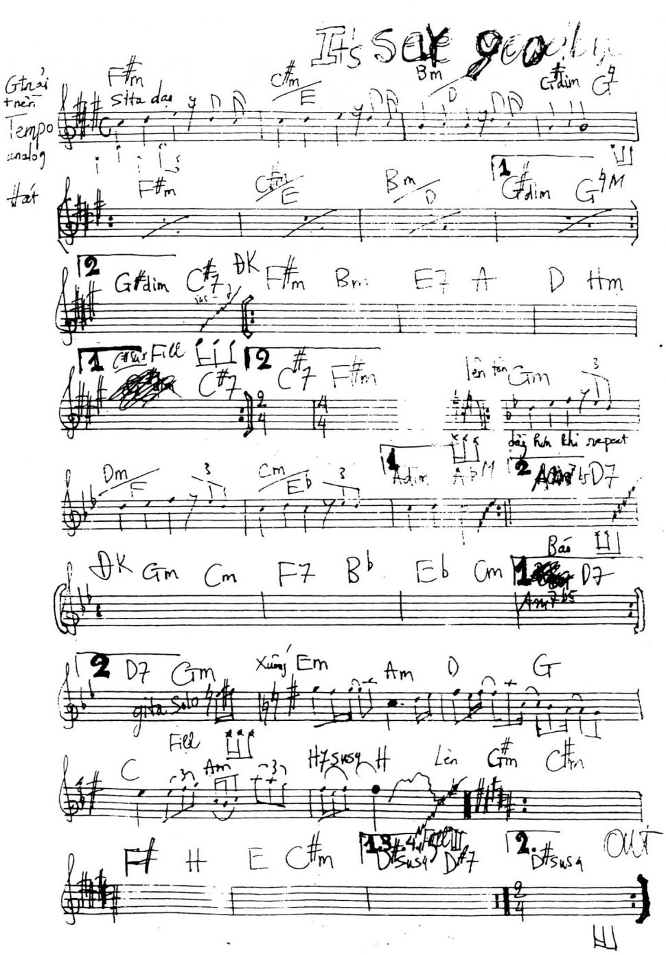 It's Say Goodbye sheet