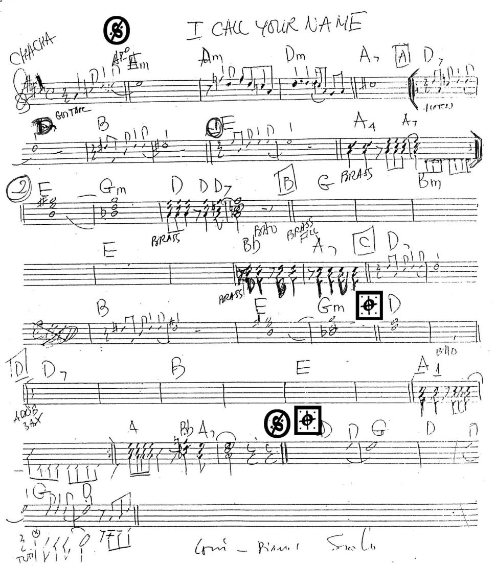 I Call Your Name sheet