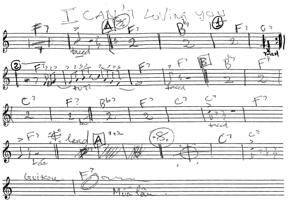 I Can't Loving You sheet