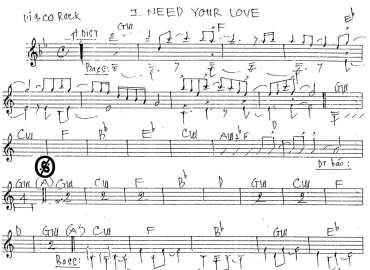 I Need Your Love sheet