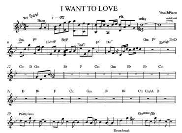 I Want To Love sheet