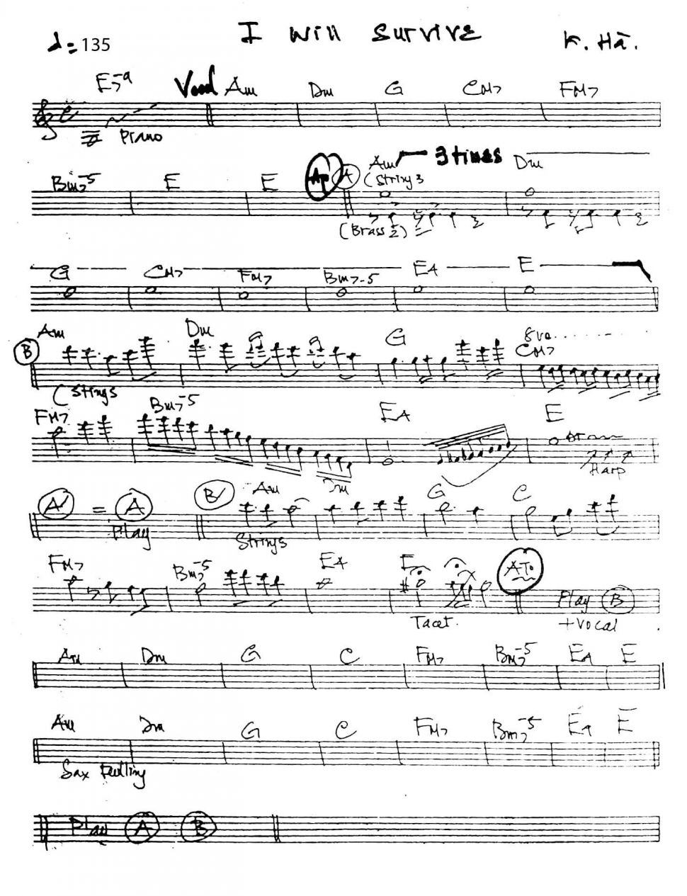 I Will Survive sheet