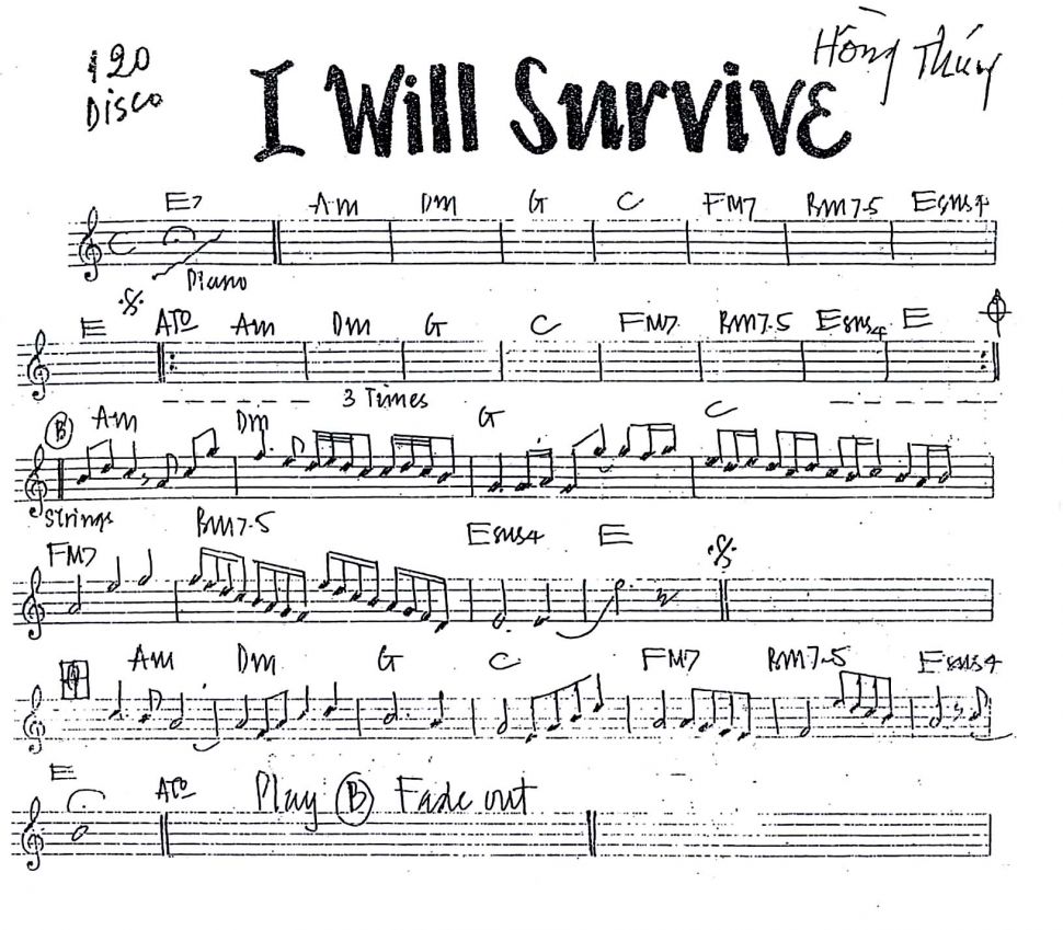 I Will Survive sheet