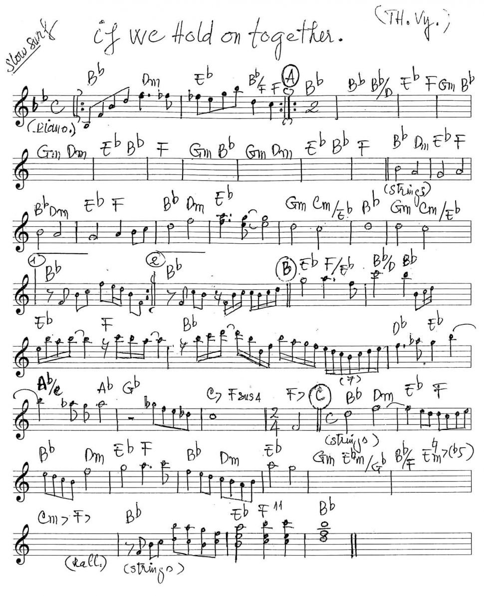 If We Hold On Together sheet