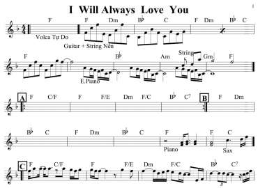 iI Will Always Love You sheet