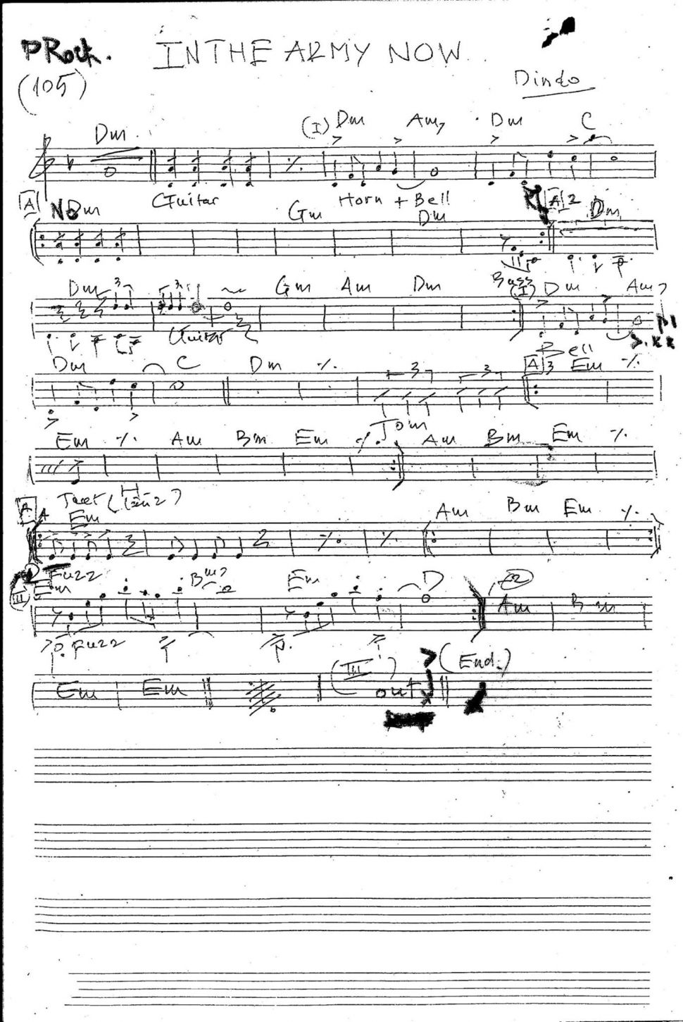 In The Army Now sheet