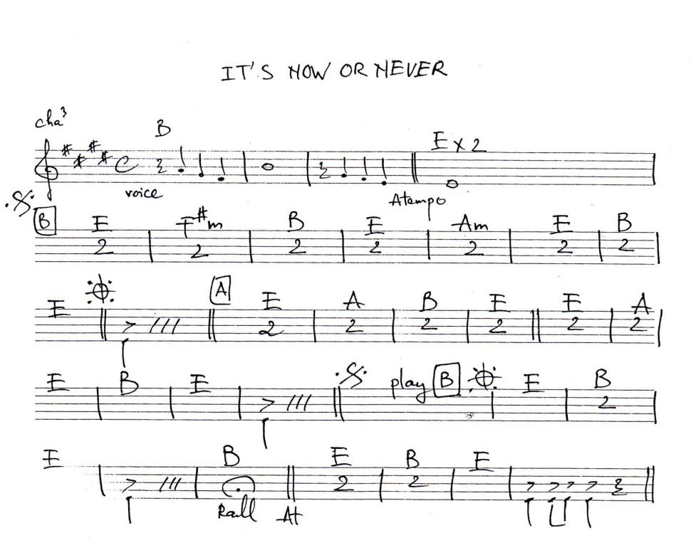 It's Now Or Never sheet