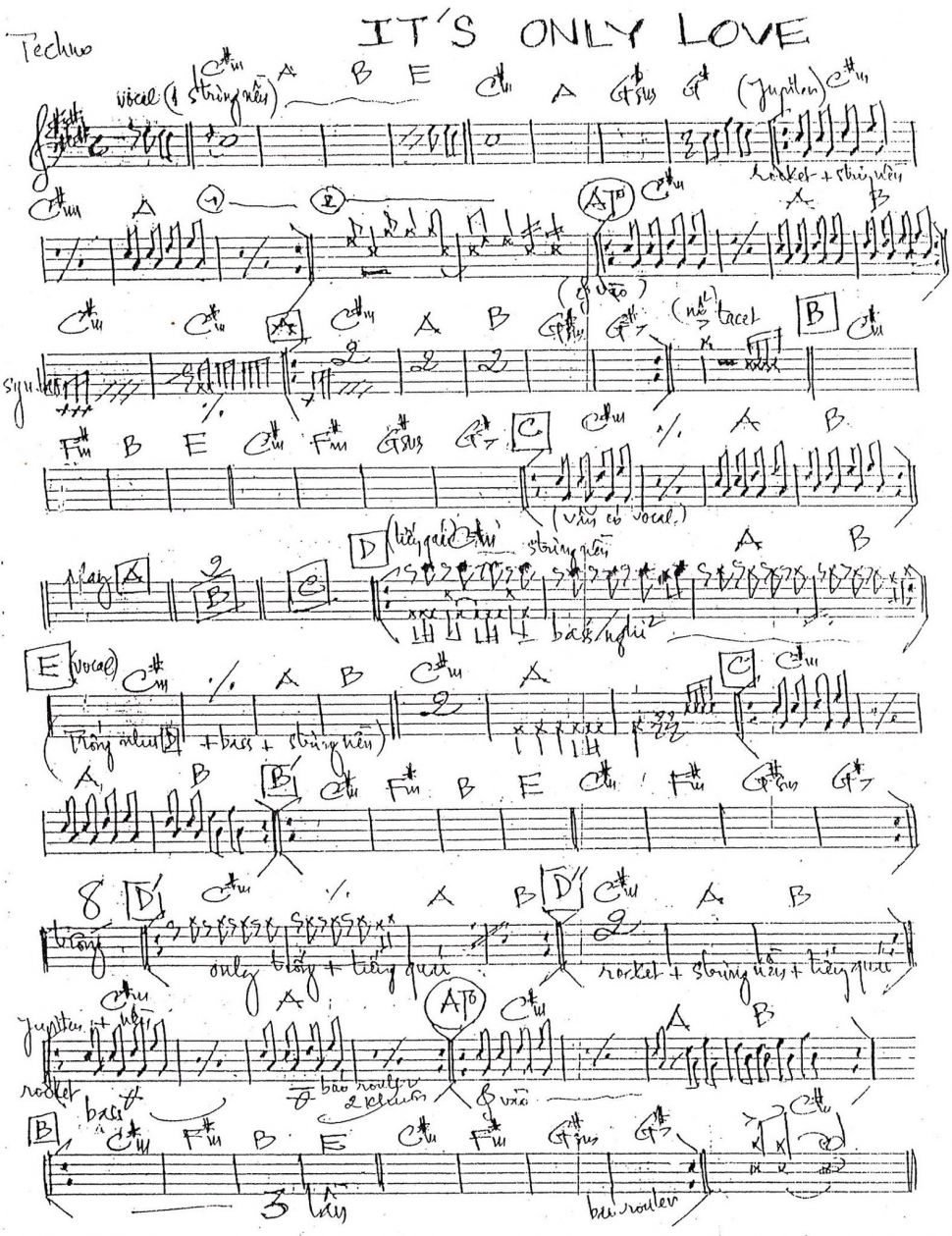 It's Only Love sheet