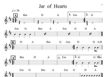 Jar of hearts sheeet