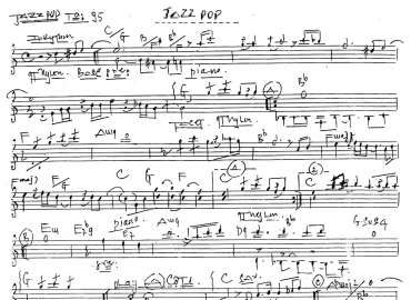 Jazz pop sheet